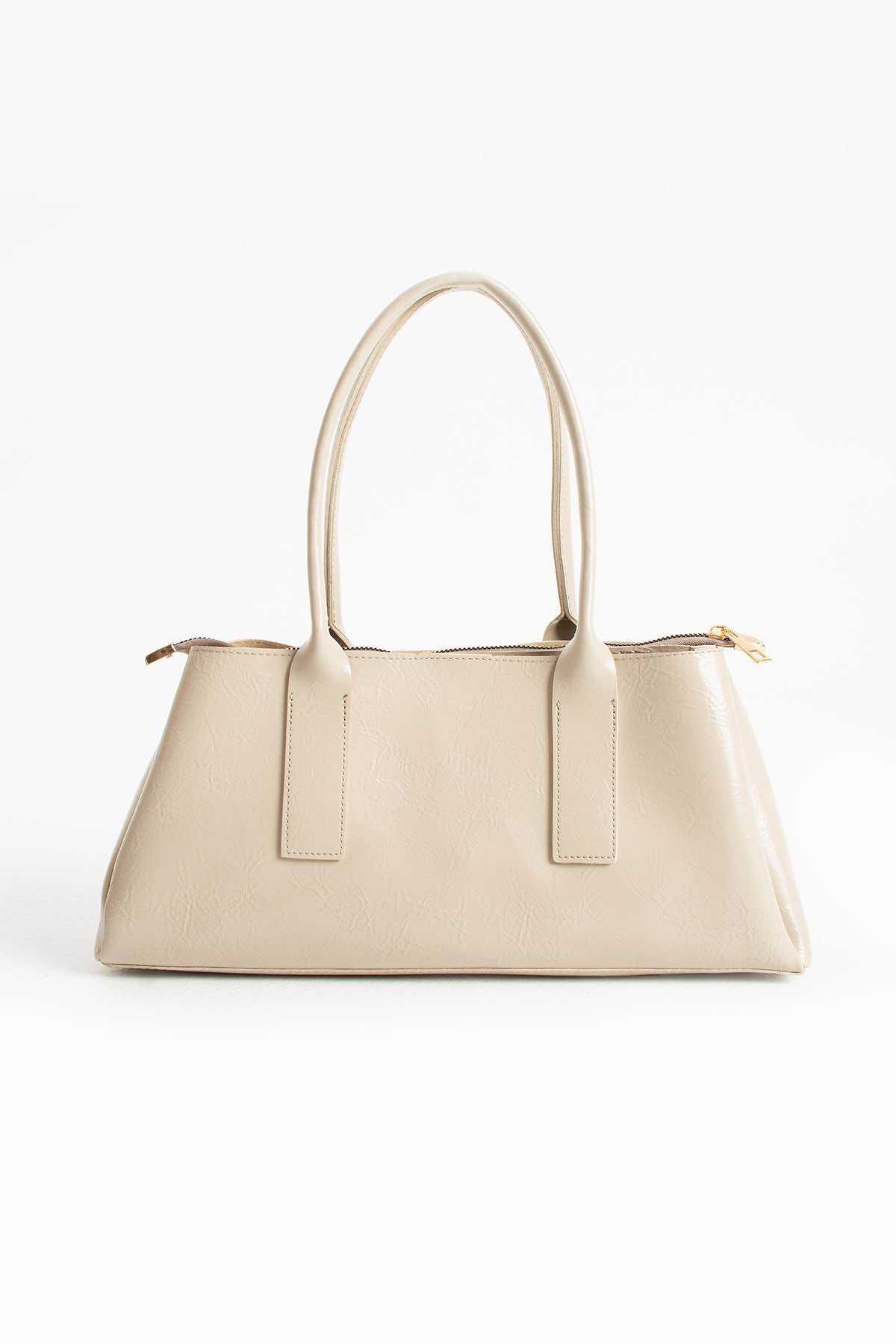 Lamelif Zeına Model Kadın El Ve Omuz Çantası Bej