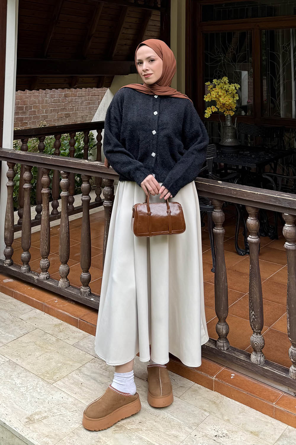 Lamelif Sakallı Basic Hırka Siyah