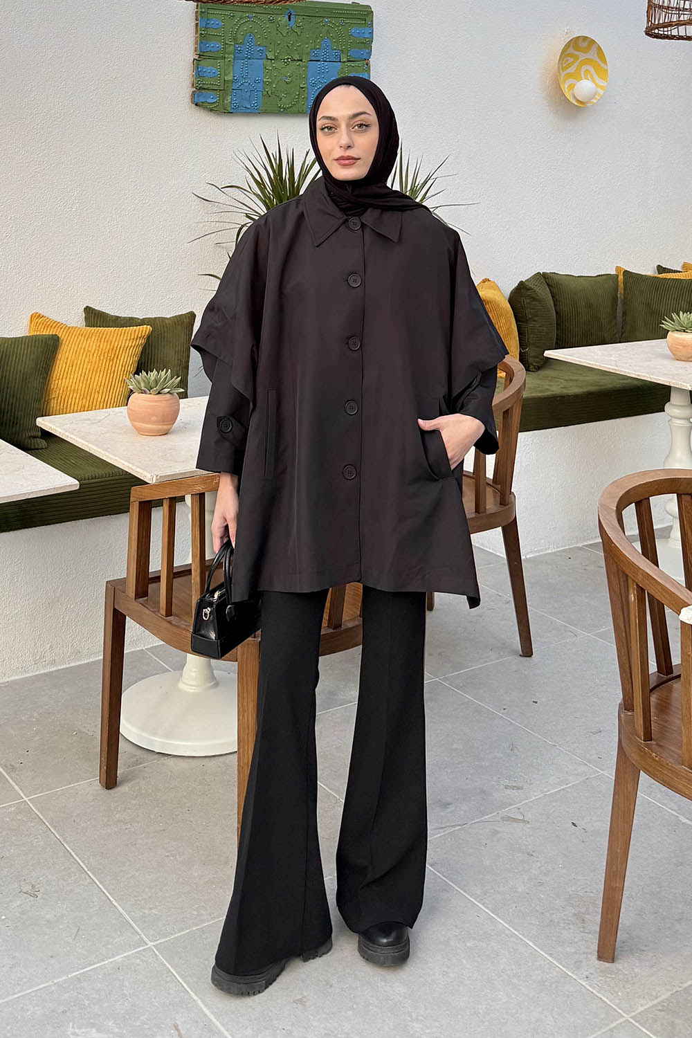 Lamelif Panço Kesim Ceket Siyah