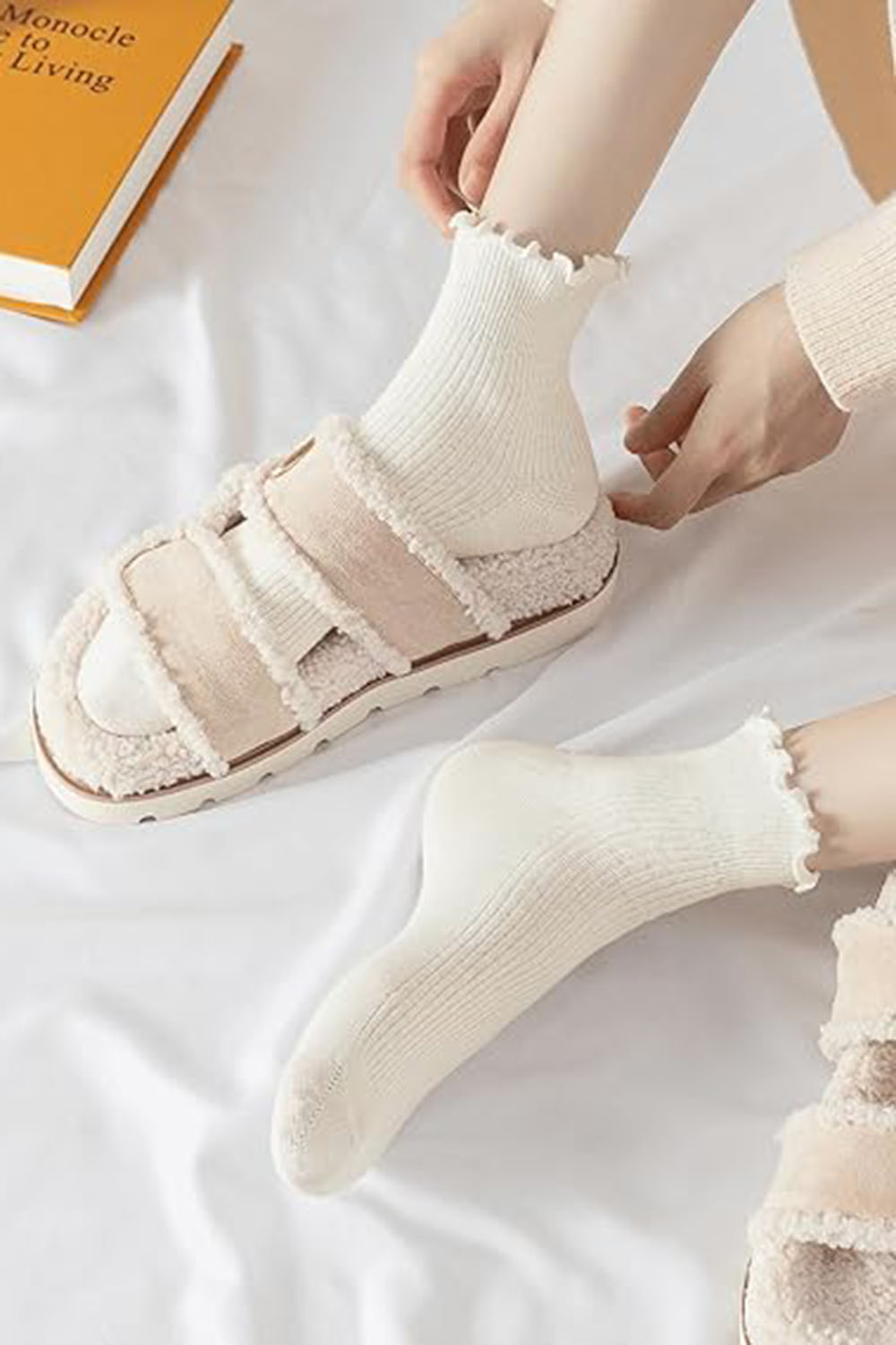 Lamelif Fırfır Yarım Konç Çorap