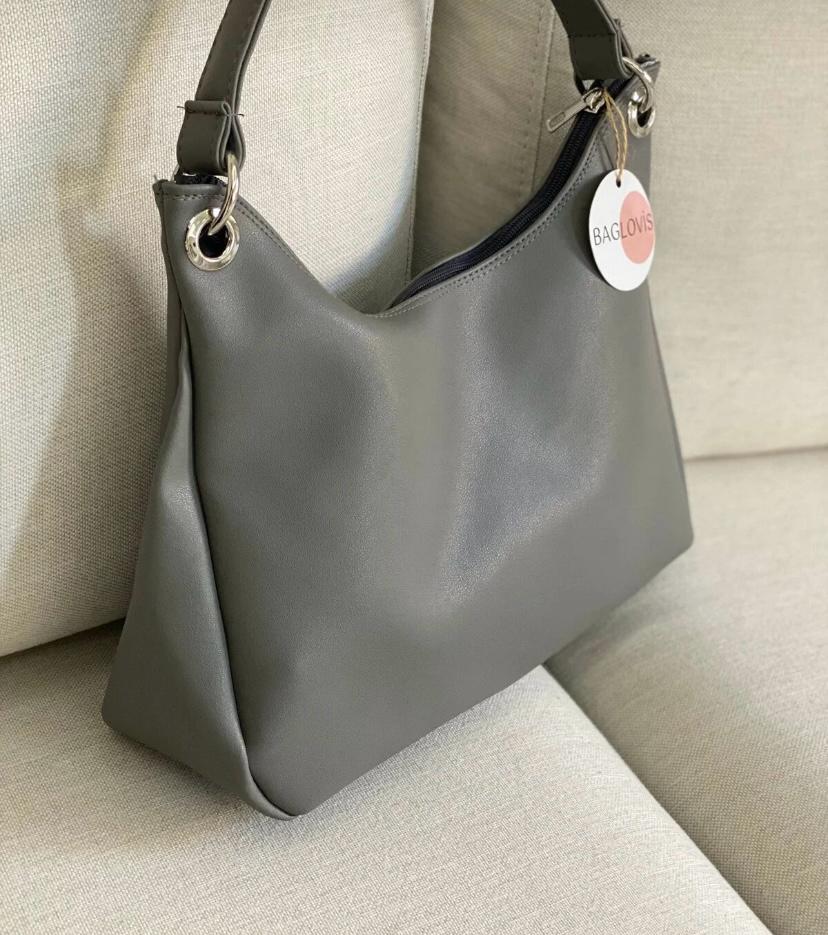 Lamelif Halka Detaylı Yumuşak Deri Ayarlanabilir Omuz Askılı Salaş Kadın Çanta