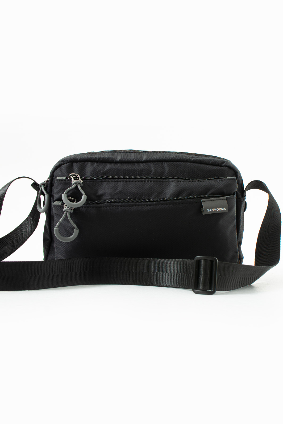 Lamelif San Morris Kadın 3 Gözlü Paraşüt Kumaş Ayarlanabilir Çapraz Askılı Çanta