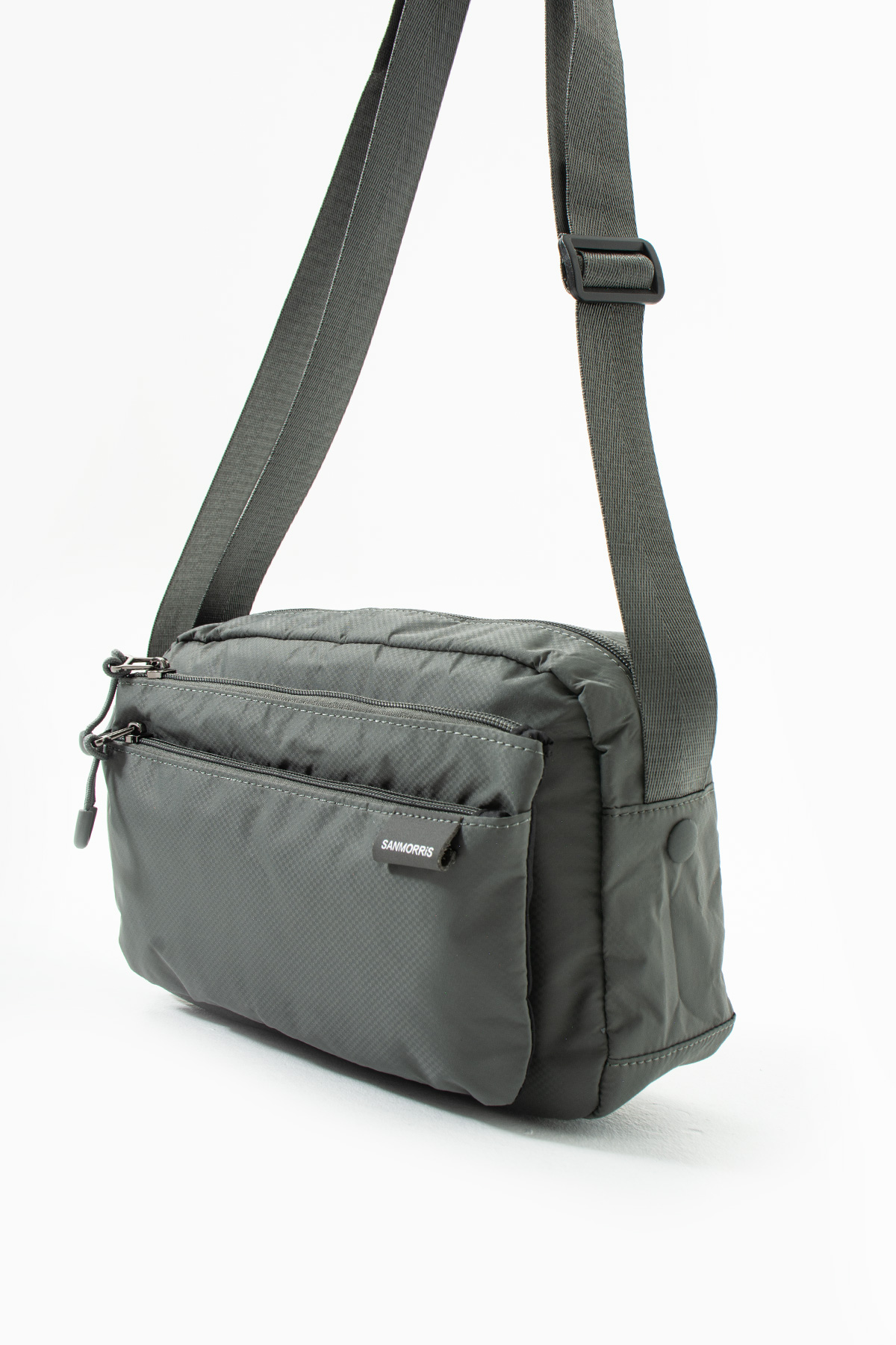 Lamelif San Morris Kadın 3 Gözlü Paraşüt Kumaş Ayarlanabilir Çapraz Askılı Çanta