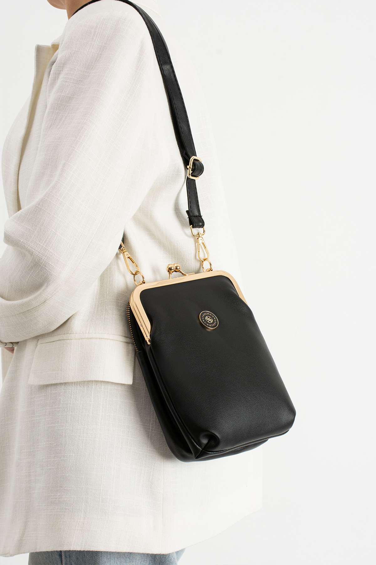 Lamelif San Morrıs Pisa Burslu Kadın Çapraz Çanta