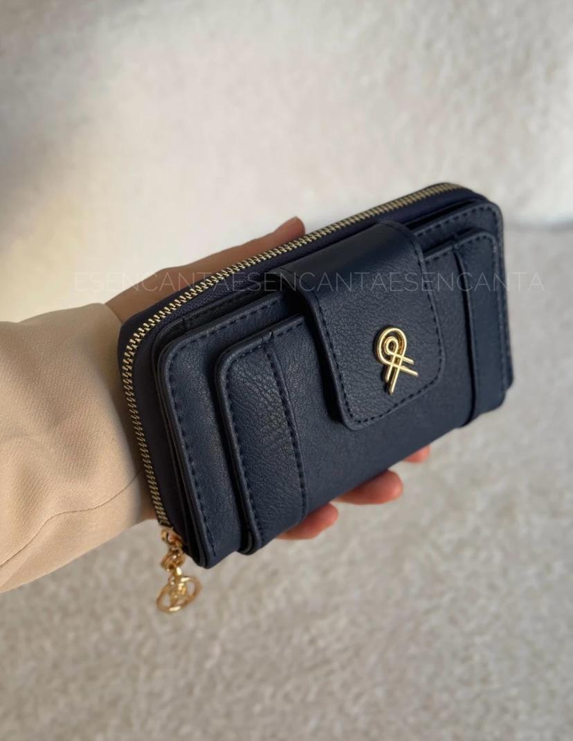 Lamelif Çok Gözlü Küçük Boy Bayan Cüzdan - Lacivert
