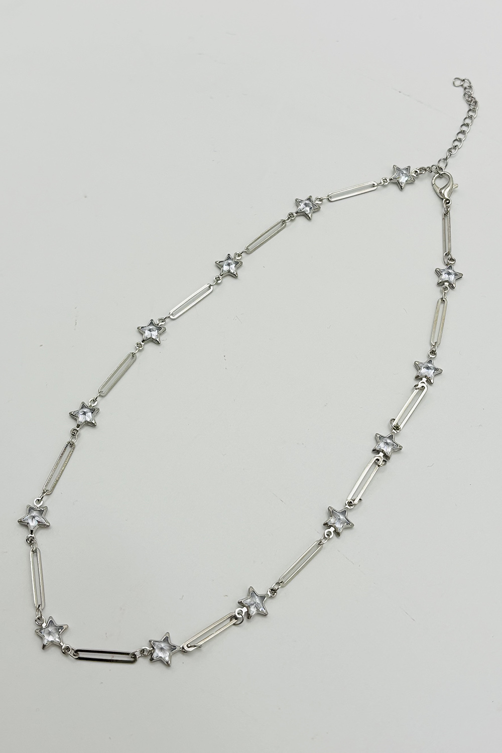 Lamelif Gümüş Çelik Kristal Yıldız Taşlı Kararmaz Kolye