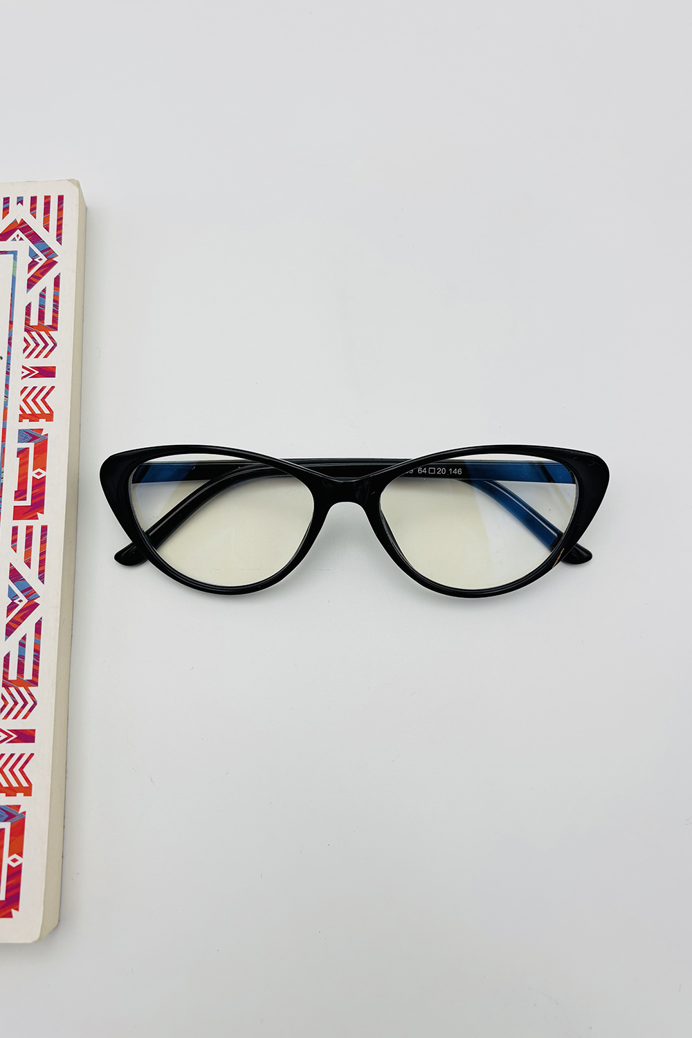 Lamelif Cat Eyes Siyah Çerçeve Şeffaf Gözlük