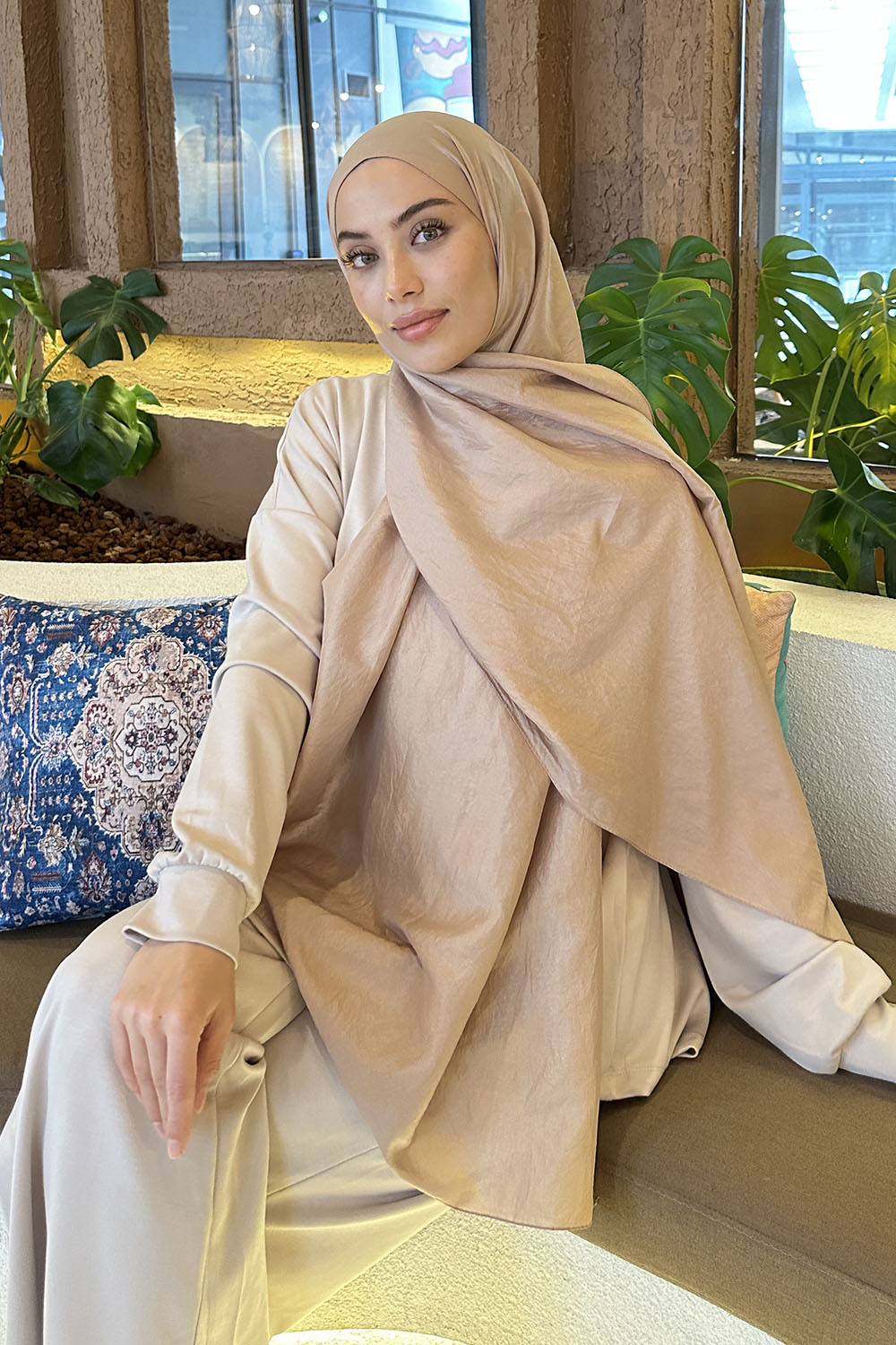 Lamelif Brisa Vual Şal Camel