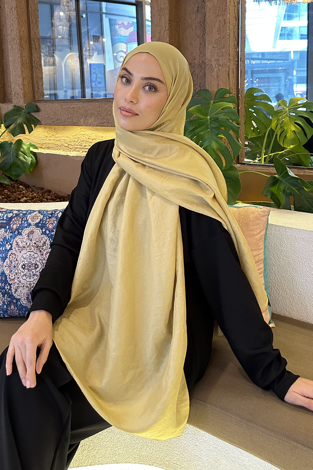 Lamelif Brisa Vual Şal Gold