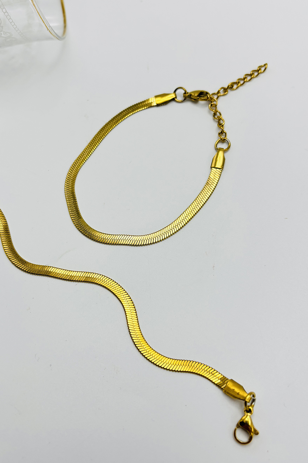 Lamelif Gold Çelik İtalyan Zincir Bileklik