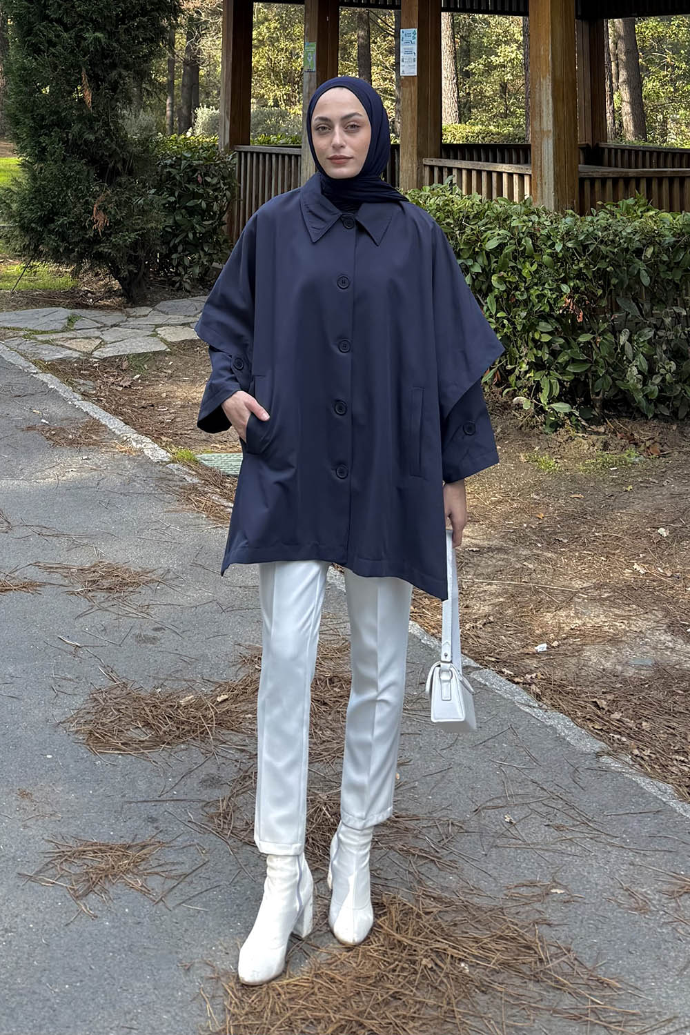 Lamelif Panço Kesim Ceket Lacivert