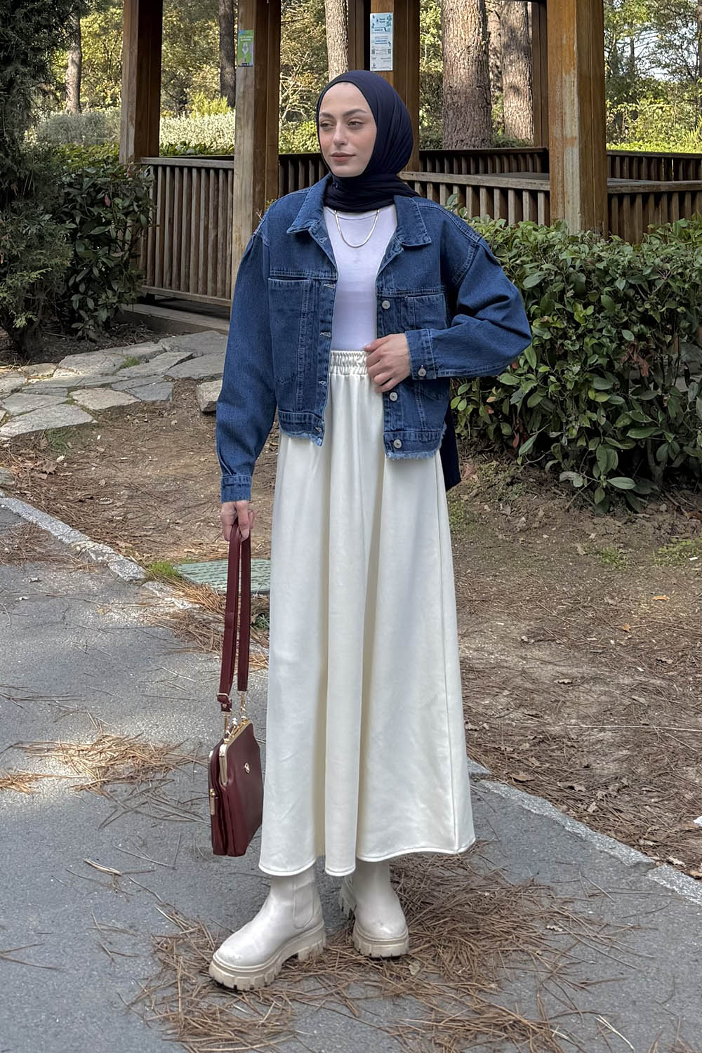 Lamelif Püskül Detaylı Ceket Kot Mavisi