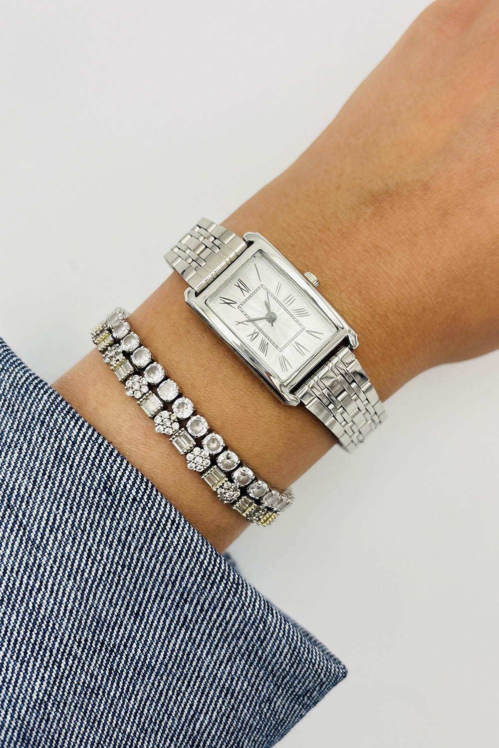 Lamelif Gümüş Metal Kordon Kol Saati