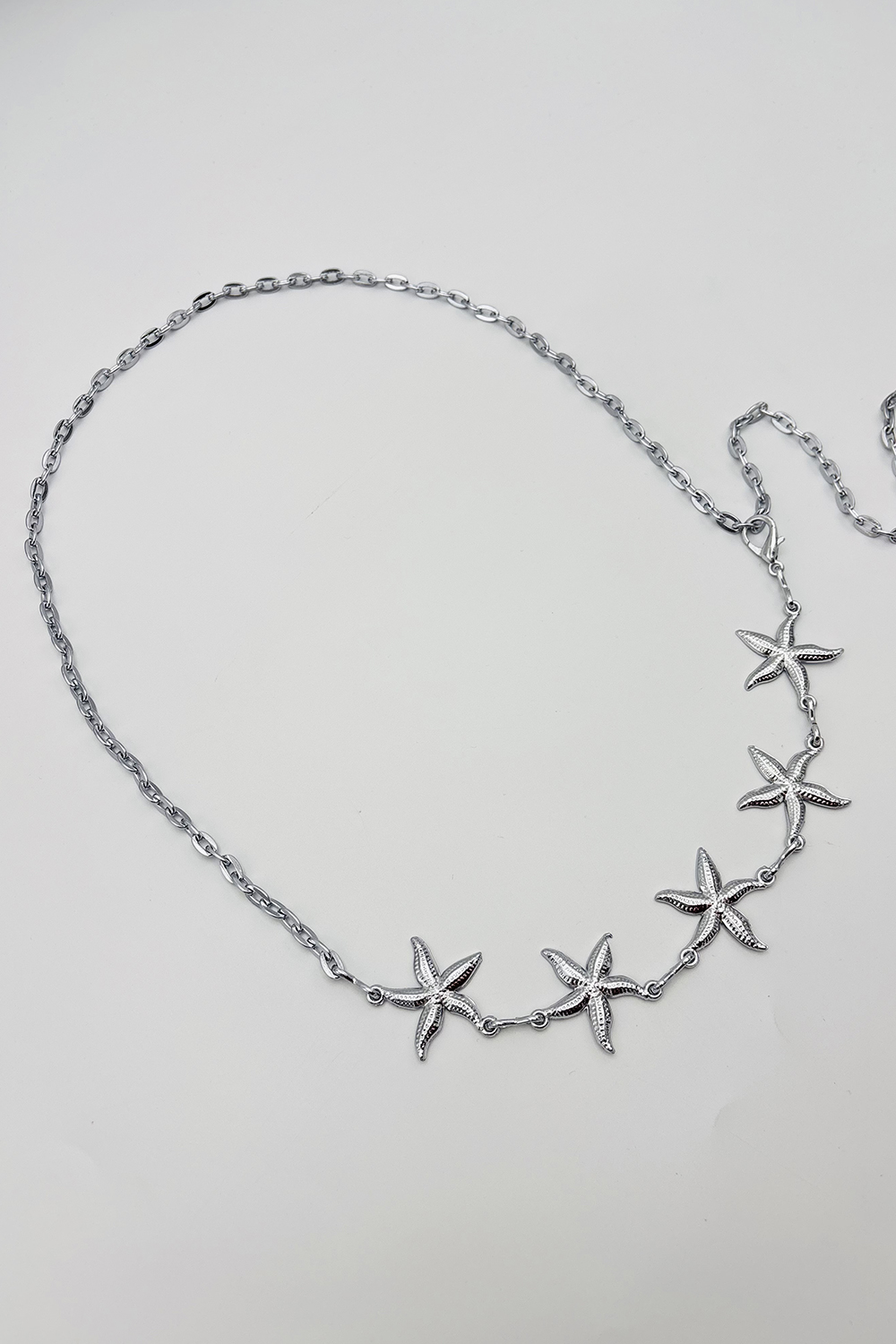 Lamelif Gümüş Yıldız Zincir Kemer