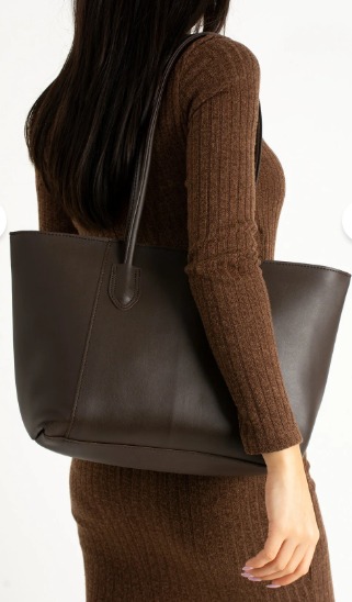 Lamelif Suni Deri Elena Kadın Çanta Acı Kahve