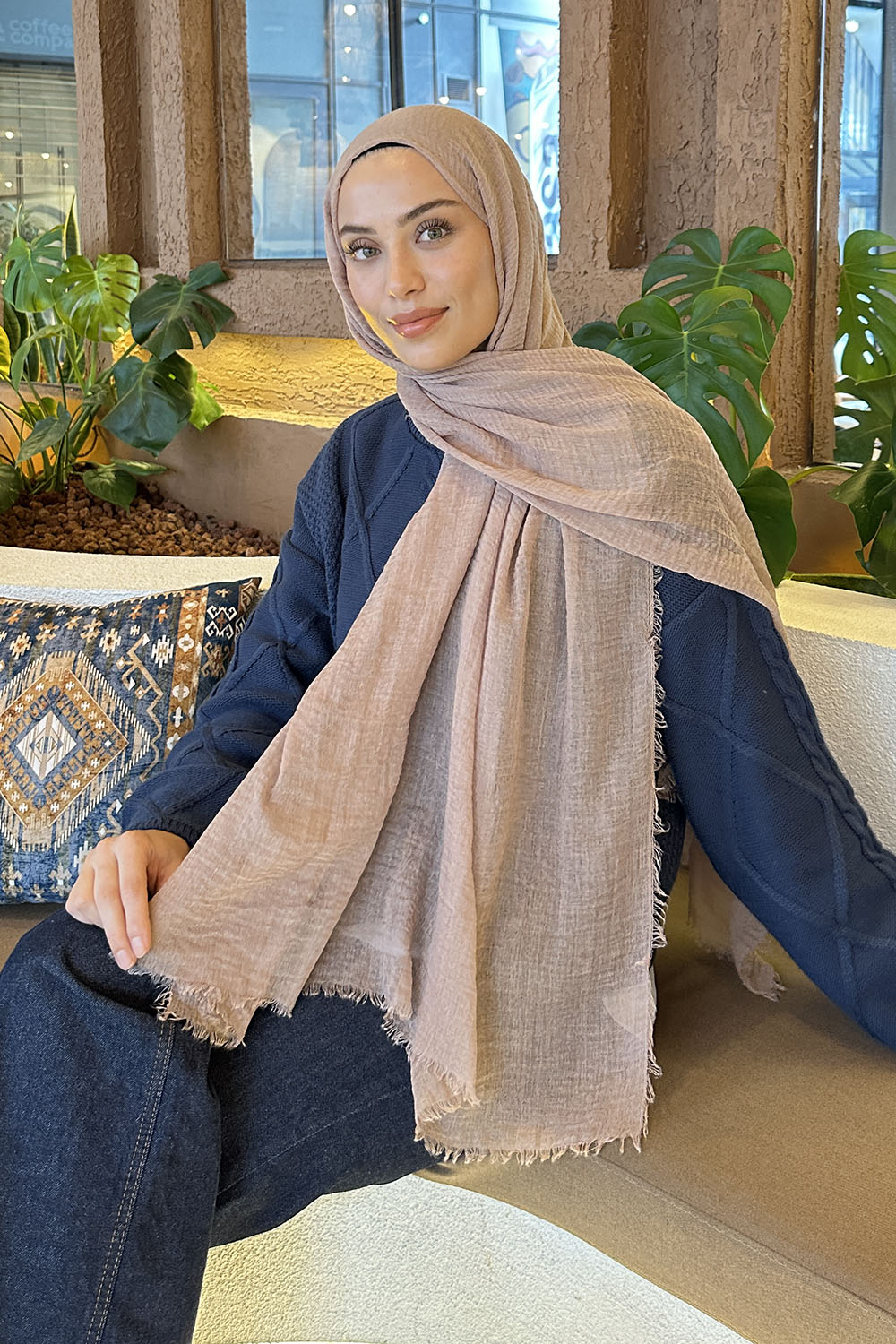 Lamelif Vizonrengi Bürümcük Şal