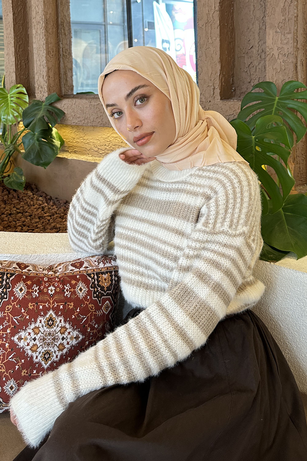 Lamelif Piliseli Bambu Eşarp Yavru Ağzı