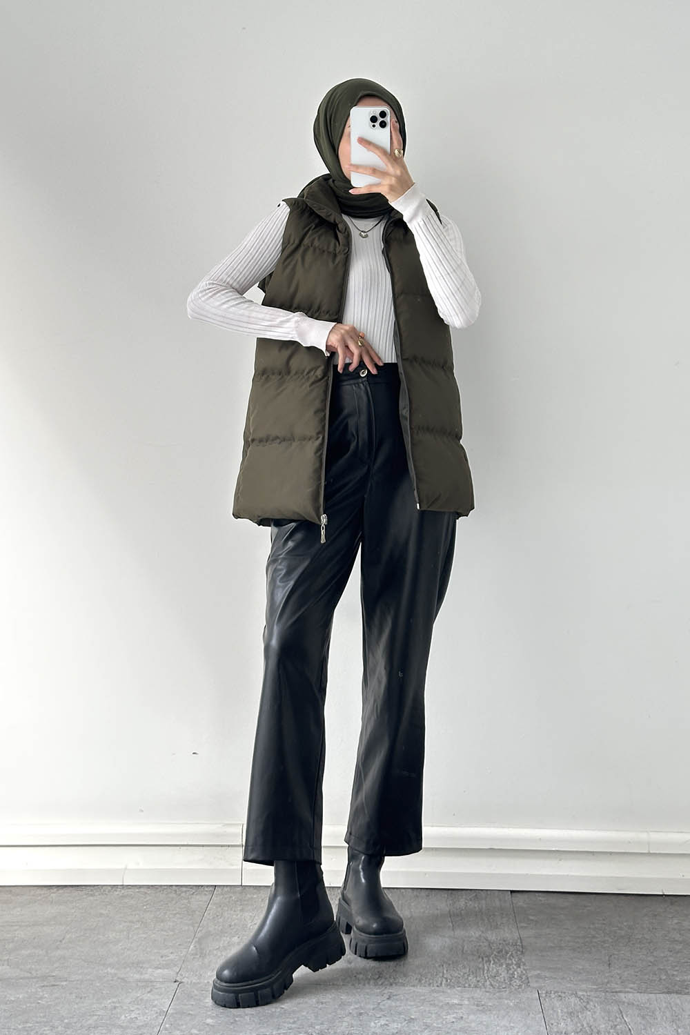 Lamelif Şişme Yelek Haki