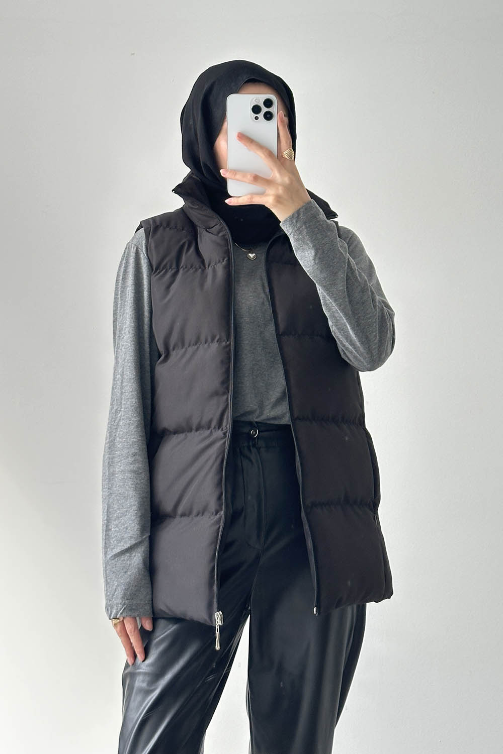 Lamelif Şişme Yelek Siyah