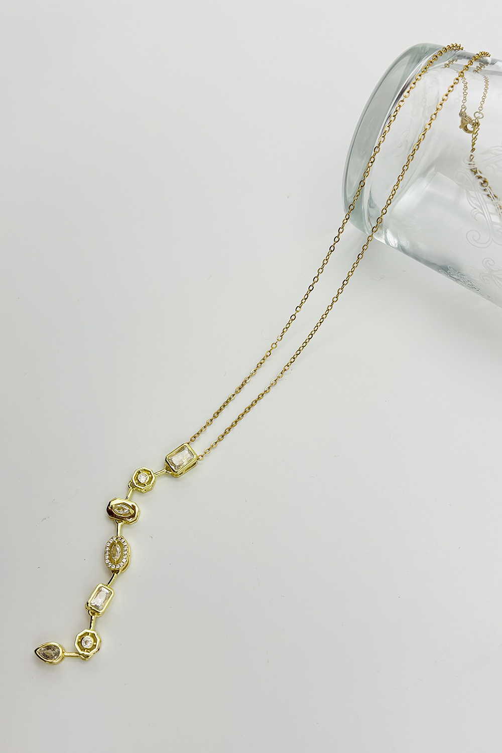 Gold Gold Straight Necklace