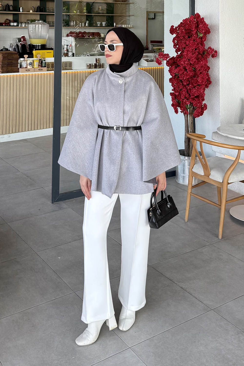 Lamelif Kemerli Panço Gri