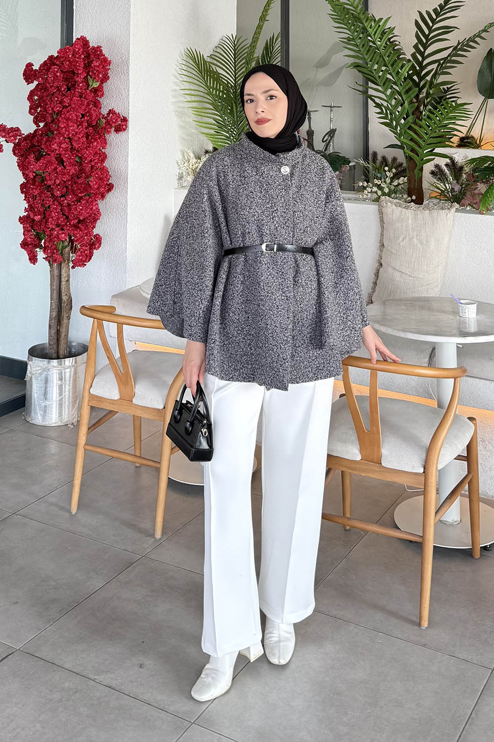 Lamelif Kemerli Panço Gri