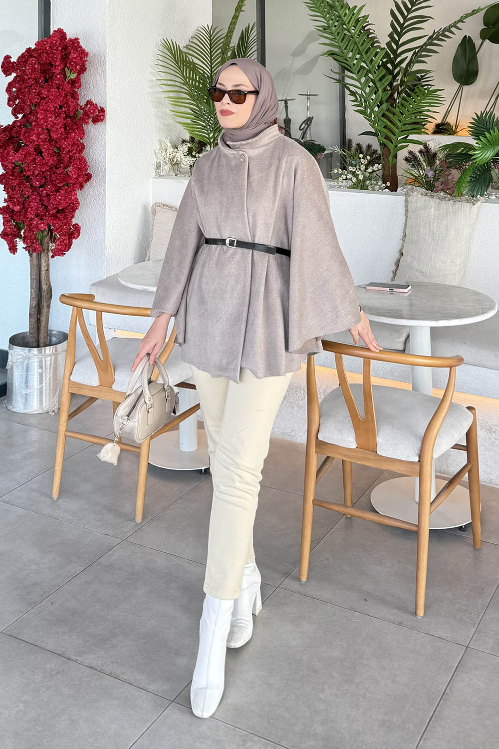 Lamelif Kemerli Panço Taş Rengi