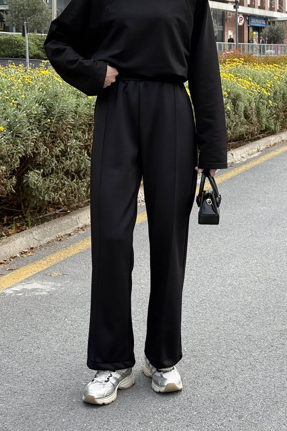 Lamelif Scuba Pantolon Siyah