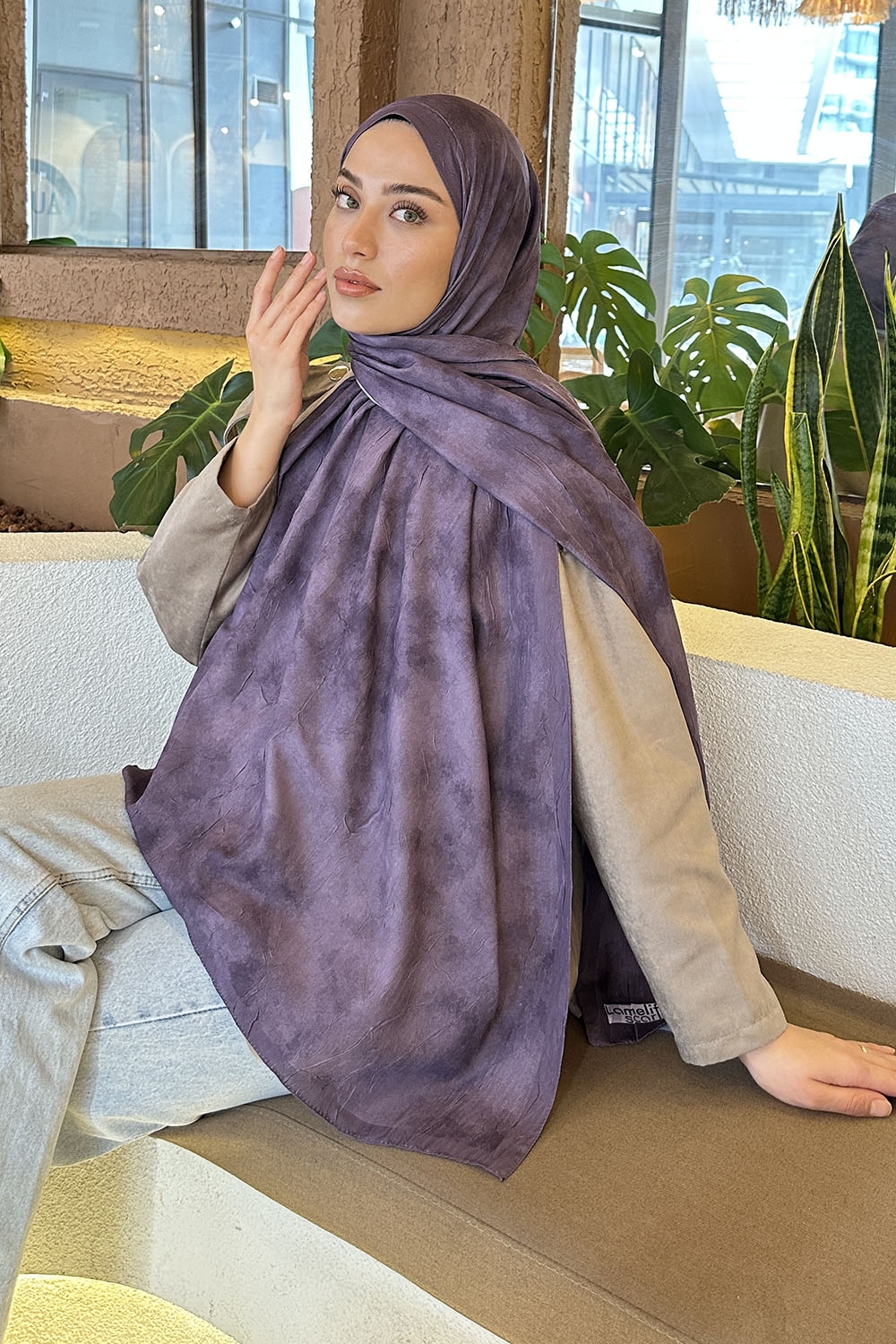 Plato Cotton Fabric Flowering Shawl