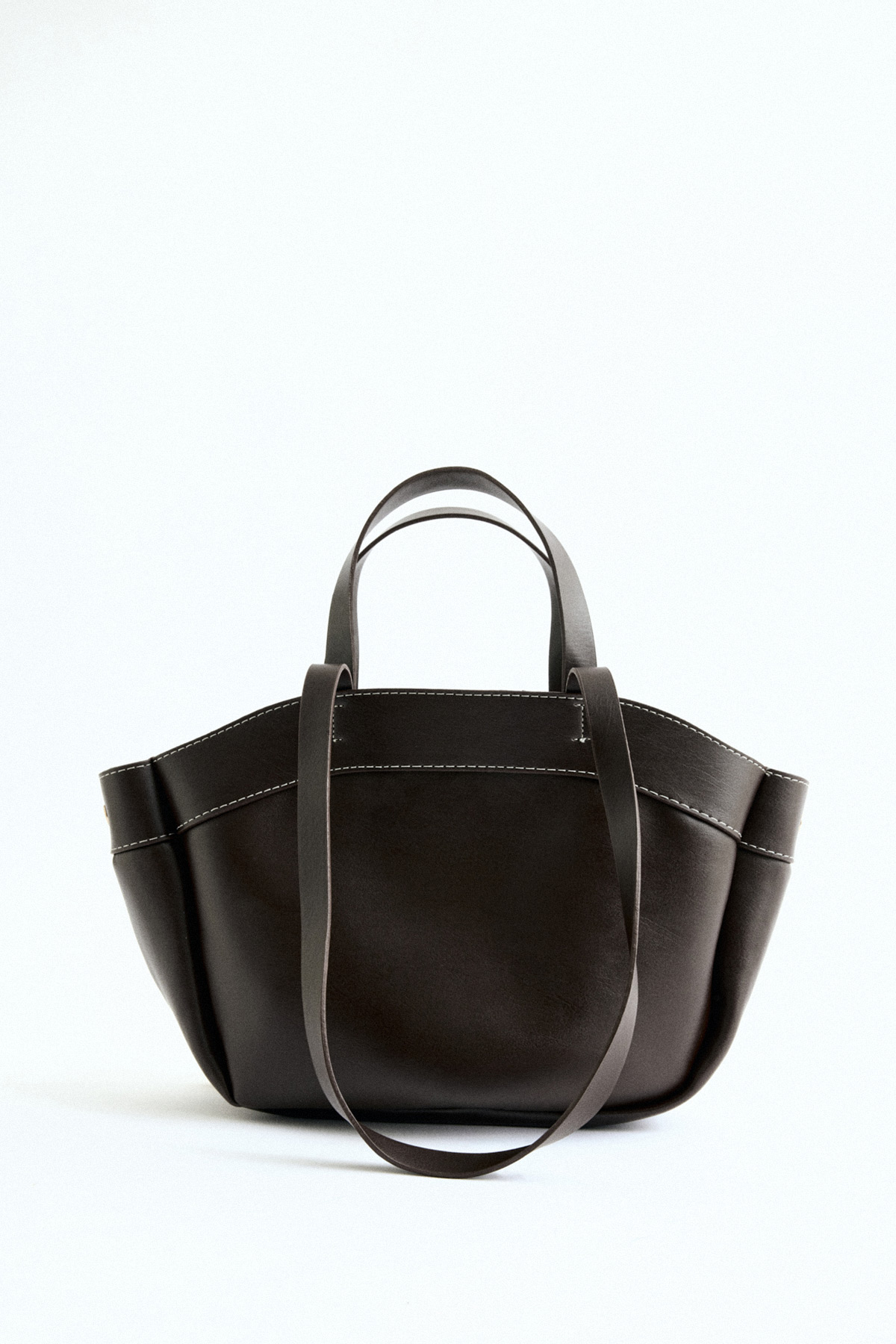 Lamelif Kadın Çift Saplı Tote Çanta Pablo Acı Kahve