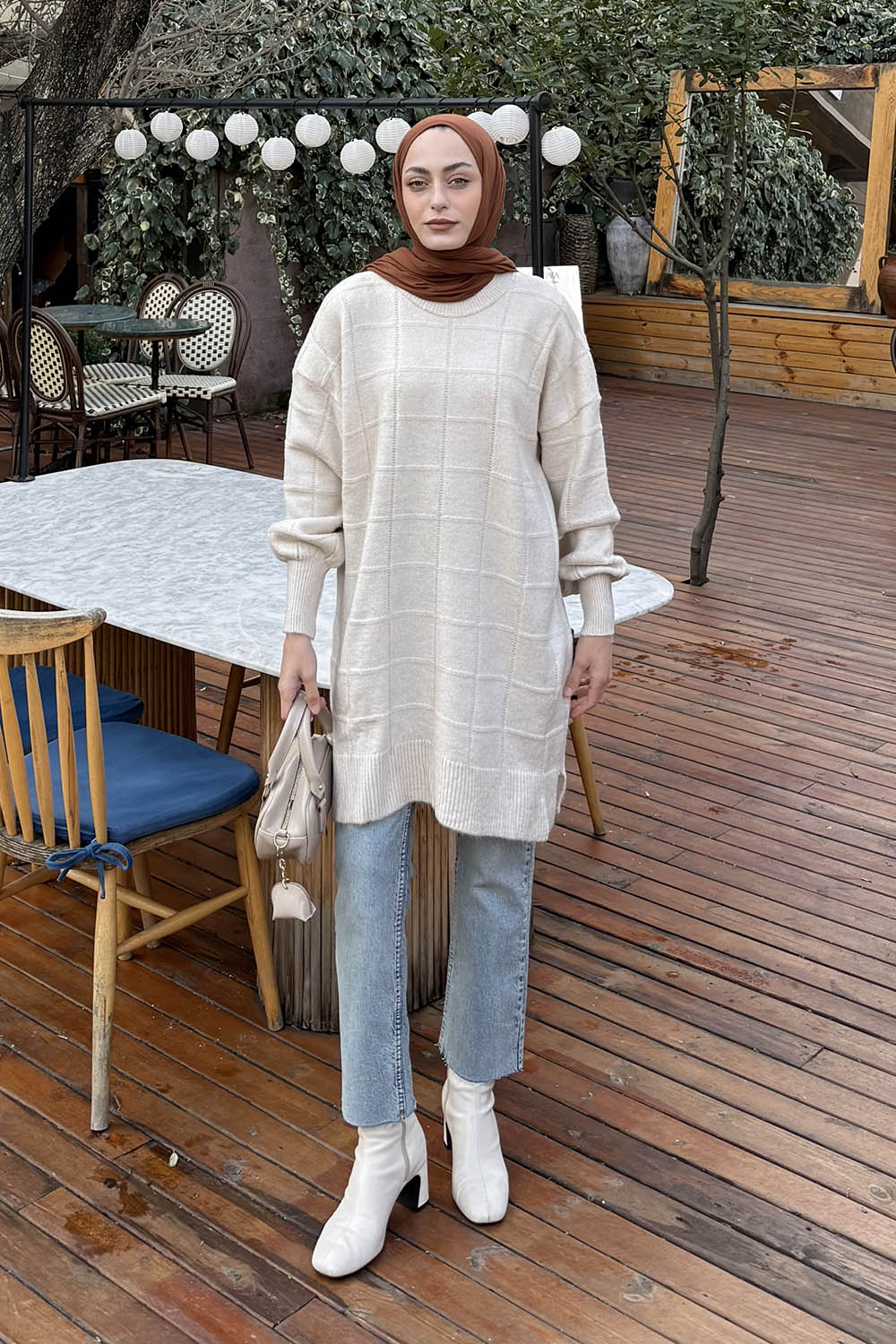 Lamelif Yumoş Triko Kazak Bej