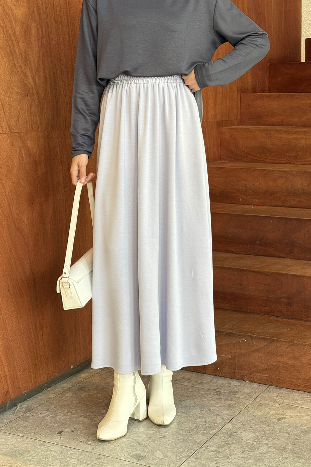 Lamelif Oysho Tesettür Etek Lila