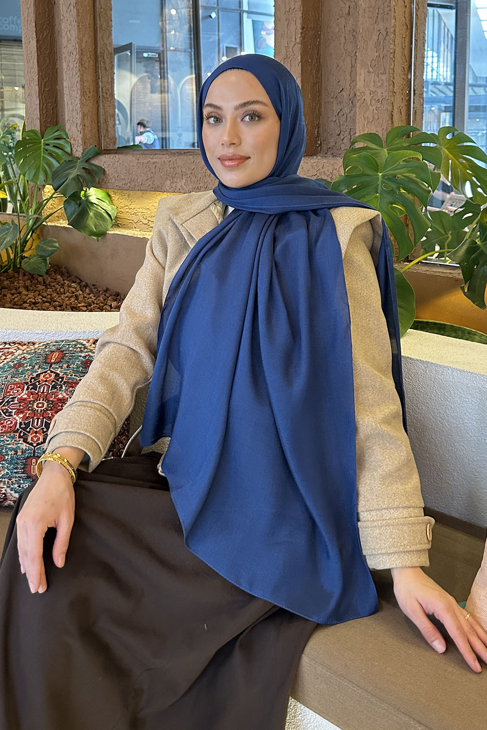 Lamelif Star Şal Gece Mavisi