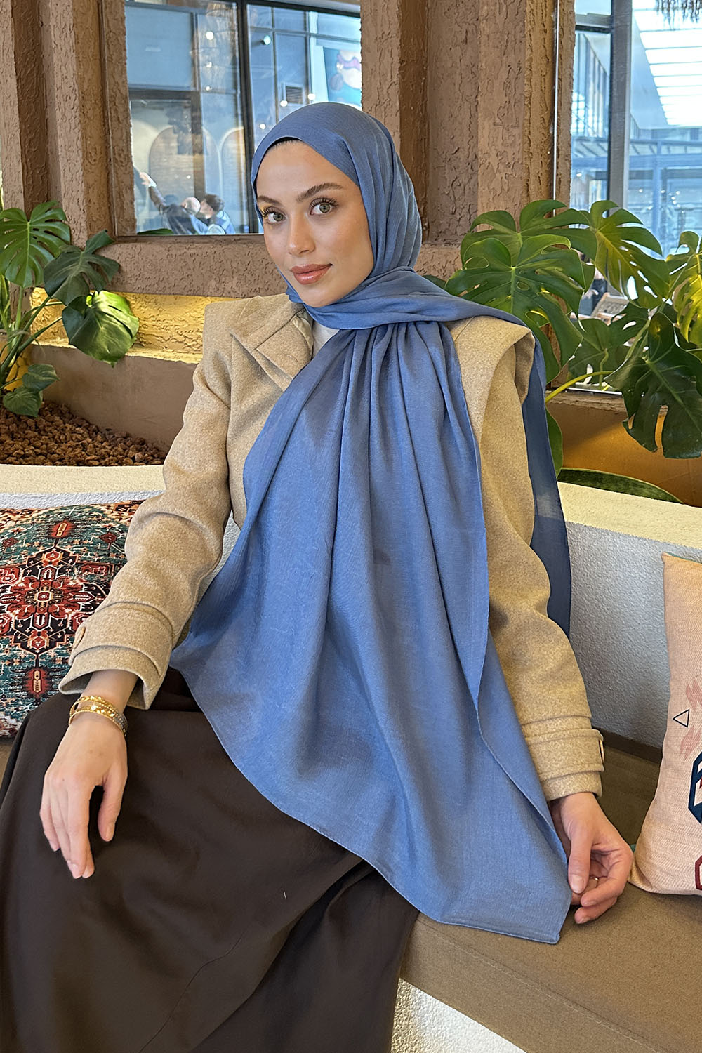 Lamelif Star Şal Kot Mavisi