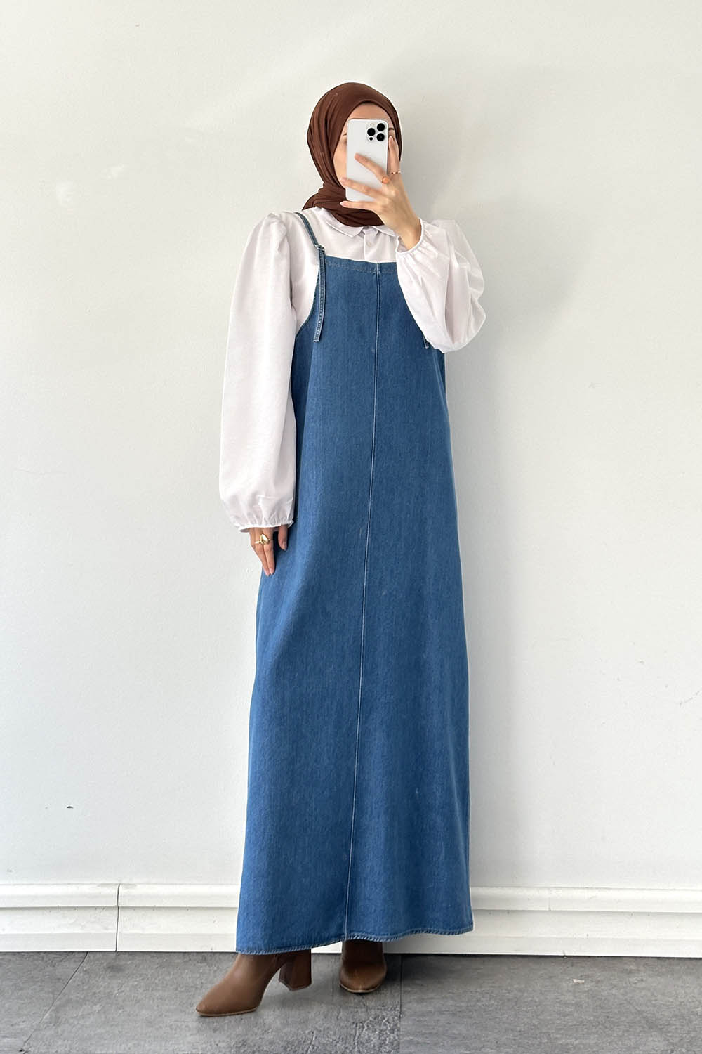 Lamelif Toka Detaylı Kot Jile Açık Mavi