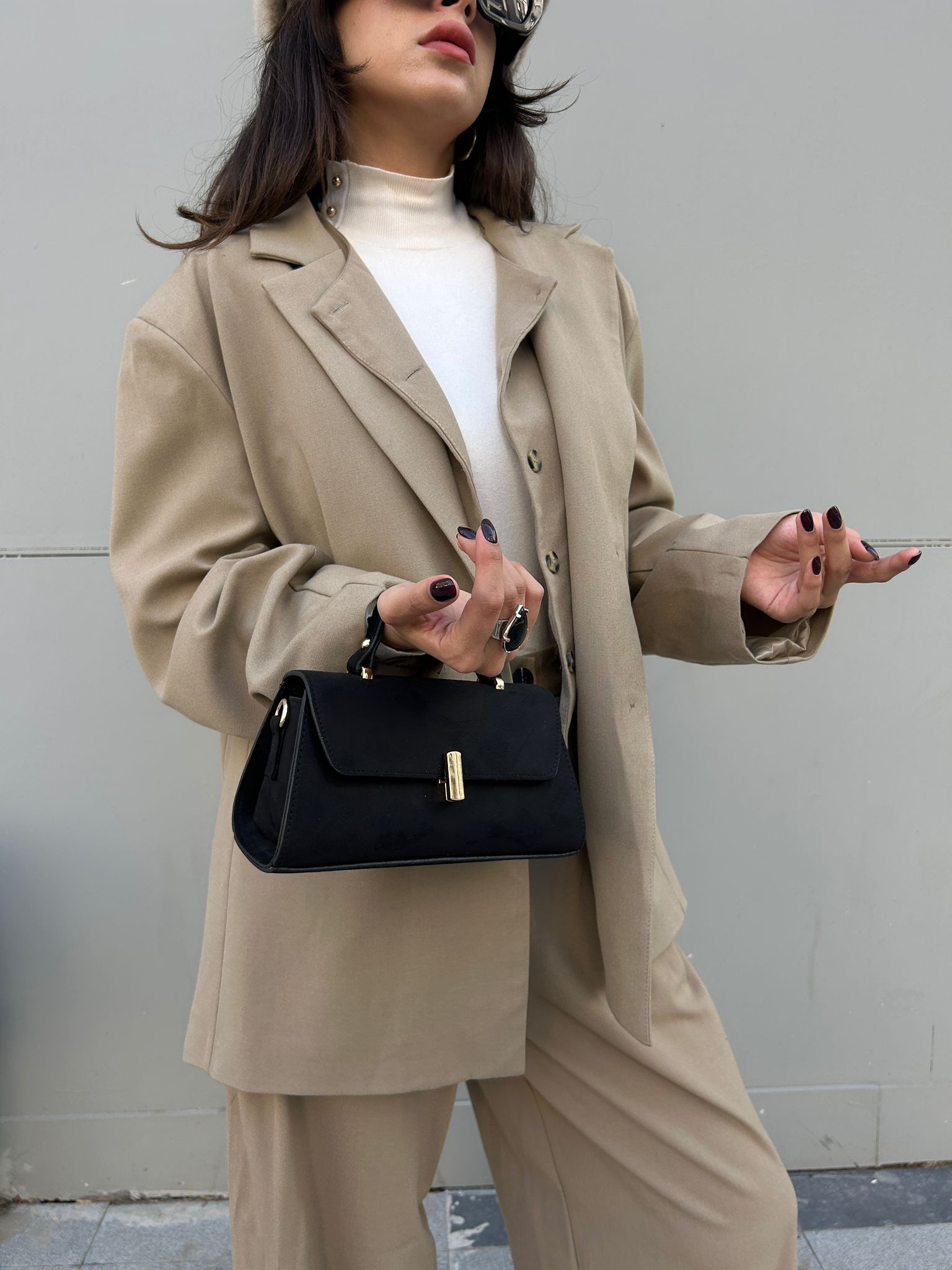 Black Without Accessories Skin Hand Bag Arm Bag Bag