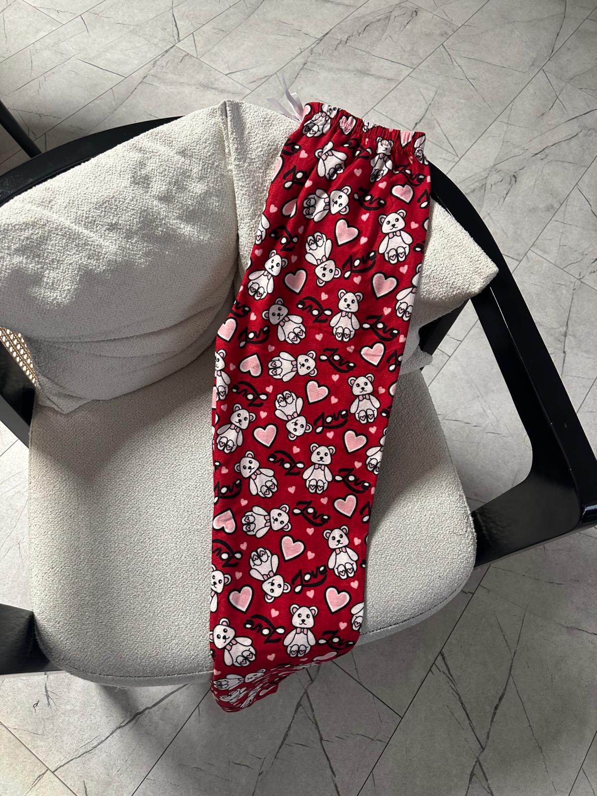 Lamelif Milan Kumaş Love Baskılı Pijama Altı