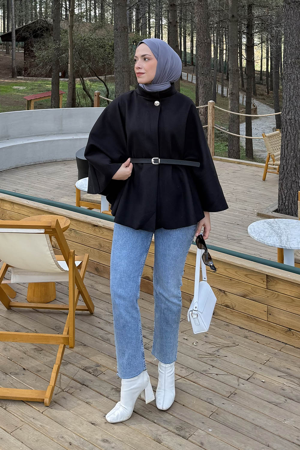 Lamelif Kemerli Panço Siyah