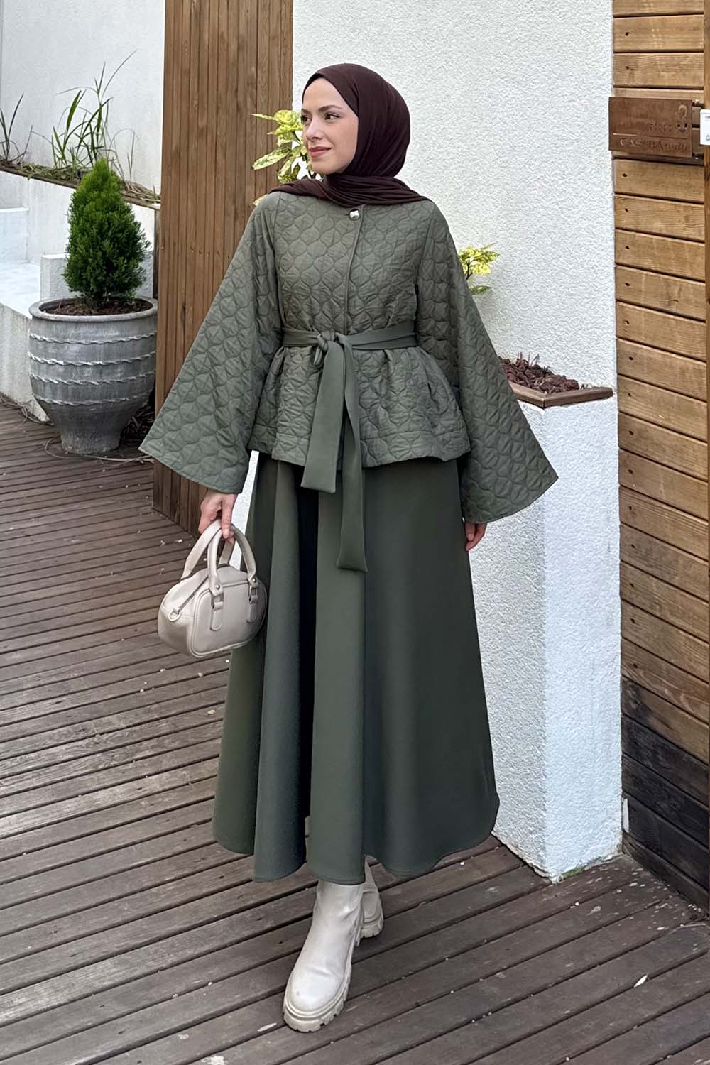 Lamelif Scuba Etekli İkili Takım Haki