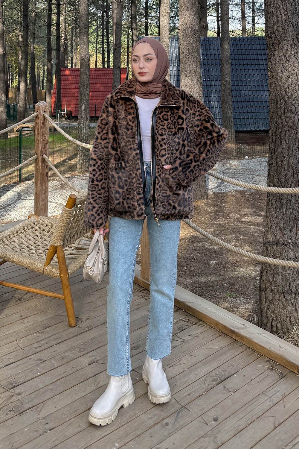 Lamelif Leopar Desen Mont Camel