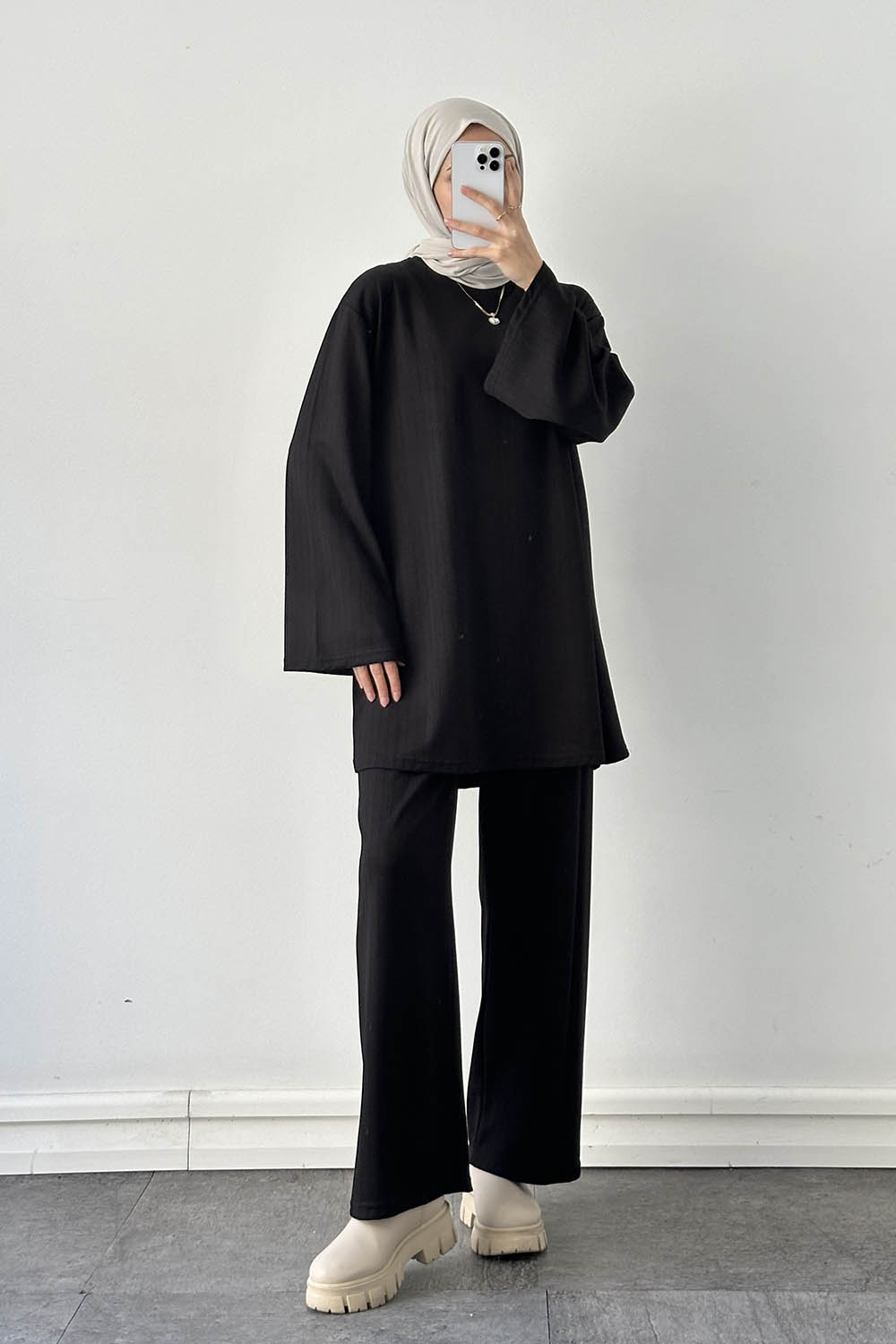 Lamelif Oysho Pantolonlu Takım Siyah