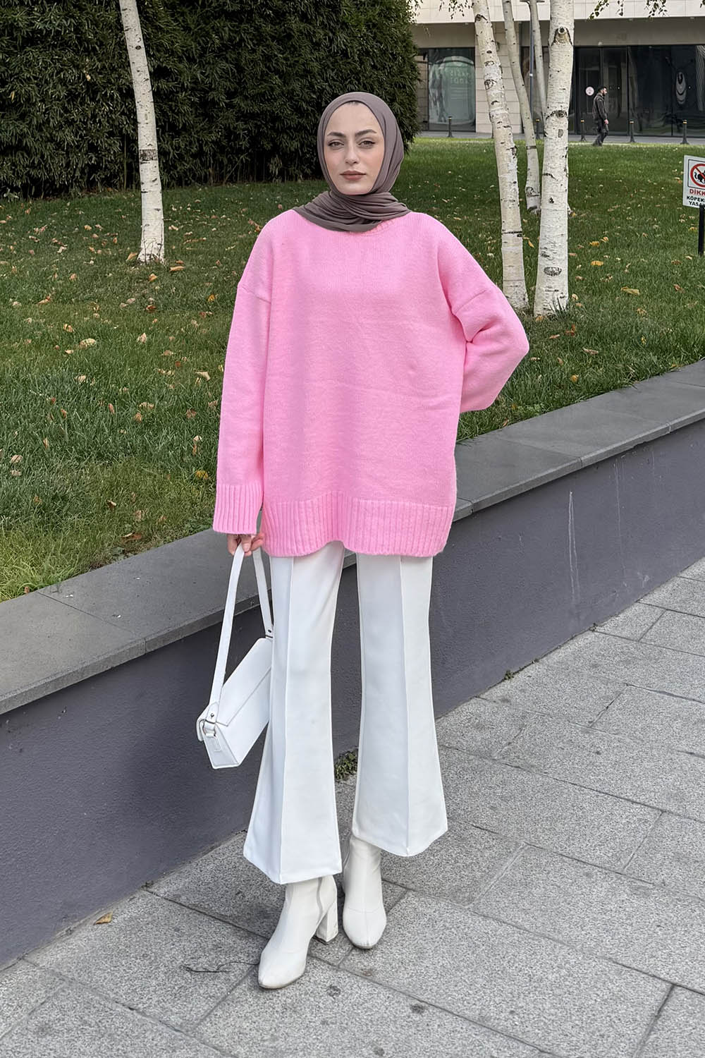 Pink Turtle Neck Long Arm Jumper
