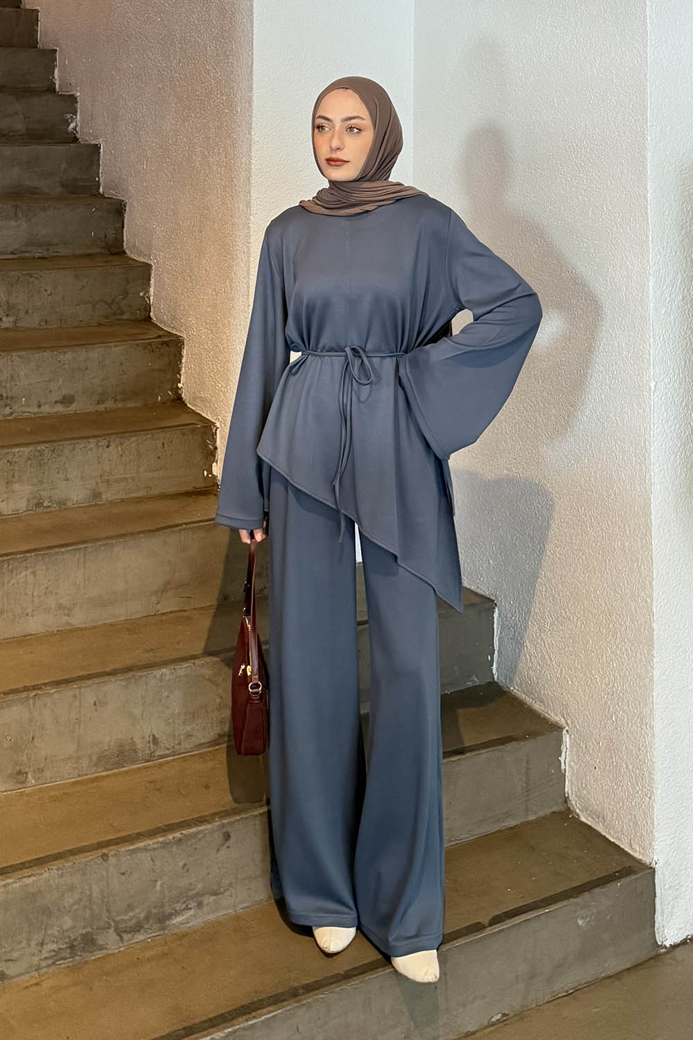 Lamelif Asimetrik Oyhso Takım Antrasit