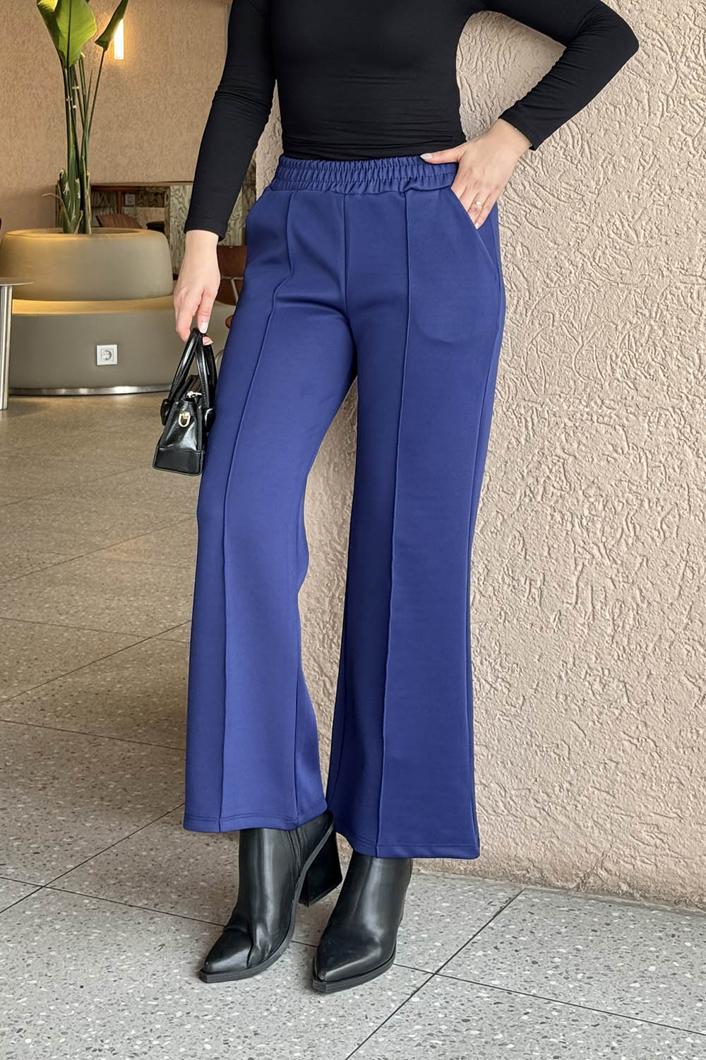 Lamelif Çımalı Scuba Pantolon Lacivert