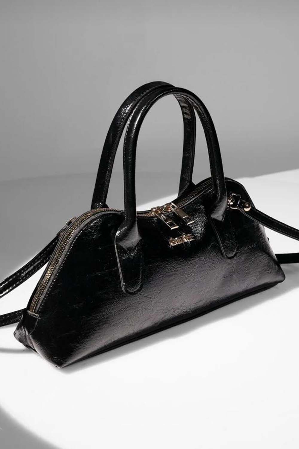 Lamelif Gold Detaylı Kadın El Ve Omuz Çantası Siyah