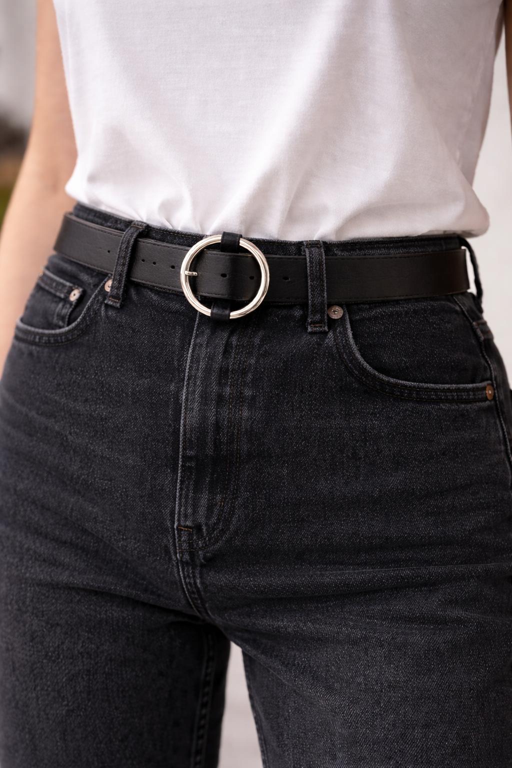 Lamelif Halka Tokalı Kadın Kemer Gümüş