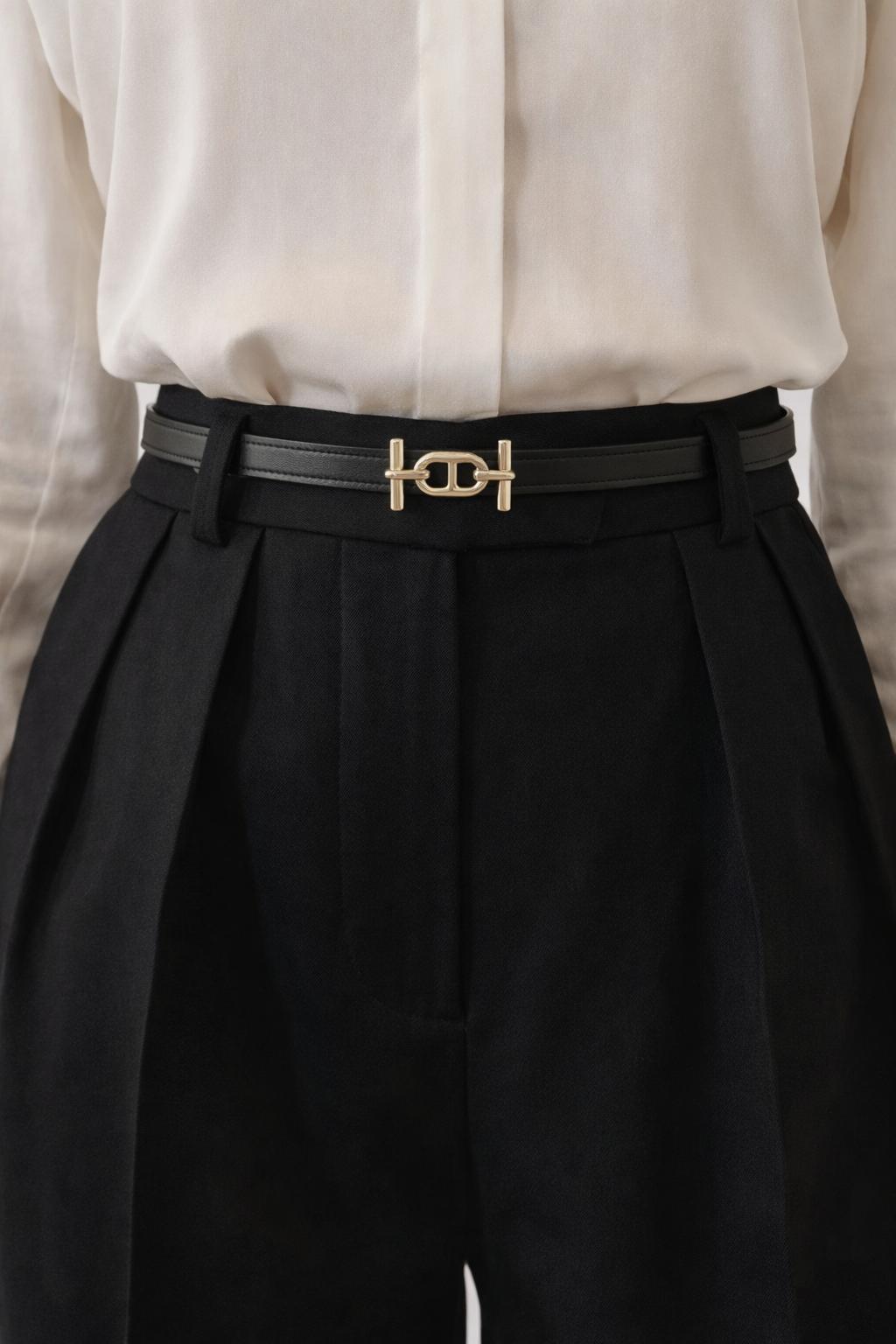 Lamelif Gold Tokalı İnce Kadın Kemer,Pantolon Kemeri ,Gömlek Kemeri Çeket Kemeri