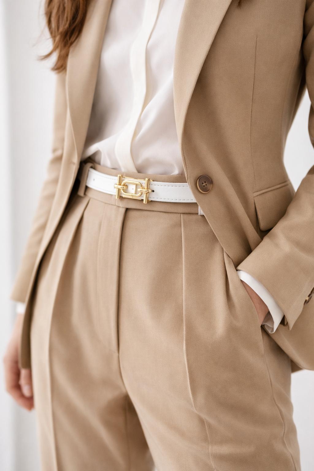 Lamelif Gold Tokalı İnce Kadın Kemer,Pantolon Kemeri ,Gömlek Kemeri Çeket Kemeri