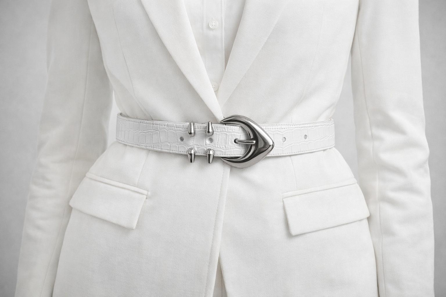 Lamelif Kadın Noir Edge Kemer Çeket Gömlek Pantolon