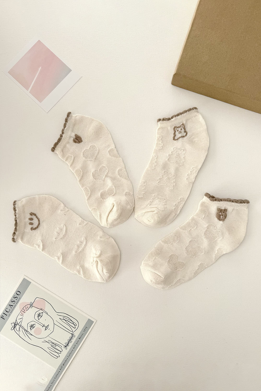 Lamelif 4lü Babet Kabartmalı Çorap